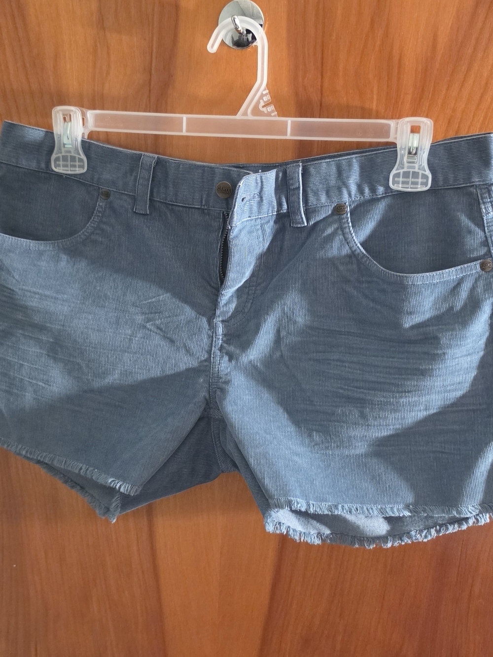 Carve Designs Slate Blue Frayed Hem Jean Shorts